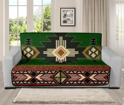 Southwest Green Symbol Native American 70" Chair Sofa Protector