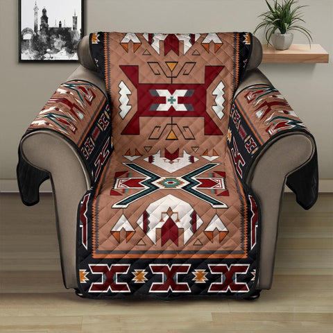 Orange Geometric Native American 28 Chair Sofa Protector