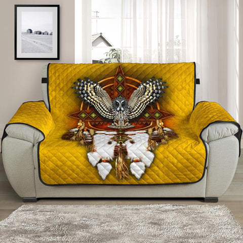Owl Yellow Native American Chair Sofa Protector