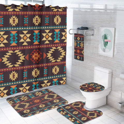 BS-00097 Pattern Native American Bathroom Set