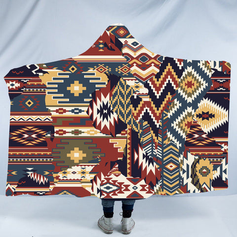 HDB044 Pattern Native American Design Hooded Blanket