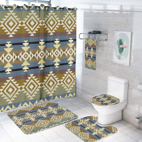 GB-NAT00750 Pattern Native American Bathroom Set