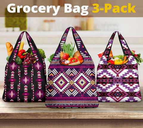 Pattern Grocery Bag 3-Pack SET 48