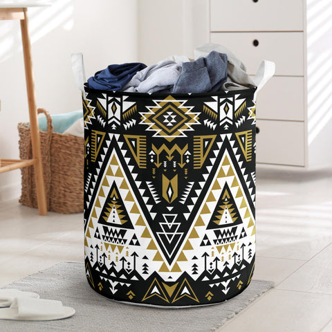 GB-NAT00612 Retro Color Tribal Laundry Basket