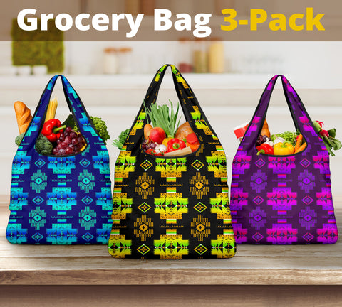 Pattern Grocery Bag 3-Pack SET 38