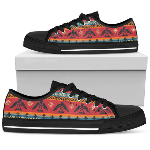 Thunderbird Native American Design Low Top Canvas Shoes