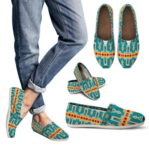 GB-NAT00062-05 Turquoise Tribe Design Native American Women's Casual Shoes