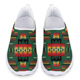 GB-NAT00046-10 Green Tribes Pattern Native American Mesh Shoes