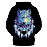 Wolf Dreamcatcher Native American All Over Hoodie