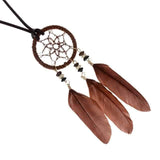 Dreamcatcher Simple Leaves Native American Necklace - ProudThunderbird