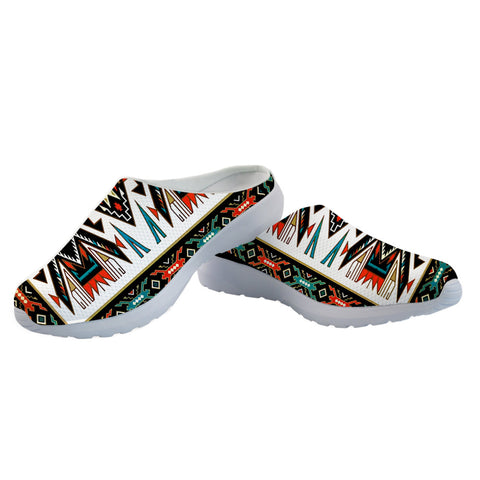 GB-NAT00049 Tribal Colorful Pattern Mesh Slippers