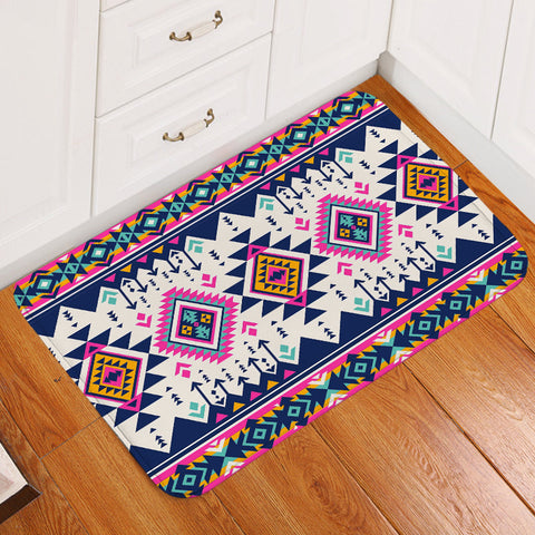 GB-NAT00316 Pink Pattern Native American Doormat