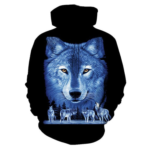 Wolf Native American All Over Hoodie no link - Powwow Store