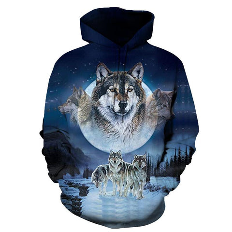 Wolf Native American All Over Hoodie - Powwow Store