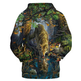 Wolf By The River Native American All Over Hoodie
