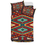 Red Pattern Native American Bedding Sets