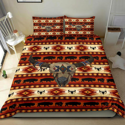 GB-NAT00241-02 Bison Head Native American Bedding Sets
