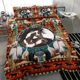 White & Brown Horse Dreamcatcher Native American Bedding Sets