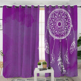 Dreamcatcher Blue Pink Purple Native American Design Window Living Room Curtain - ProudThunderbird