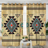 Geometric Southwest Printed Native American Design Window Living Room Curtain - ProudThunderbird