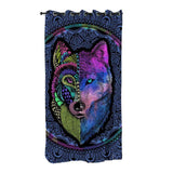 Tribal Wolf Native American Design Window Living Room Curtain no link