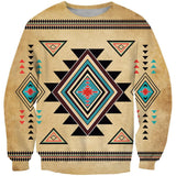 Geometric Tribe Symbol Native Amerian Design 3D Sweatshirt - ProudThunderbird