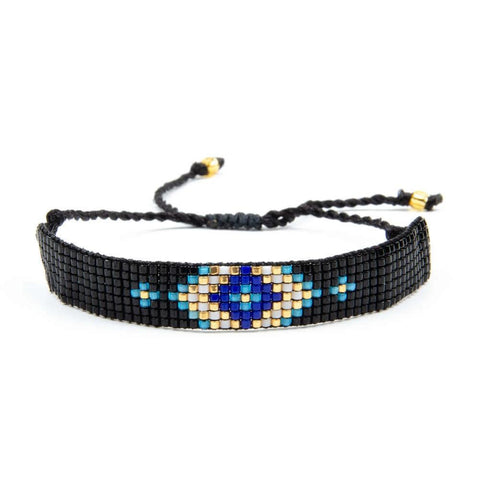 Southwest Pattern Seed Beads Native American Bracelet