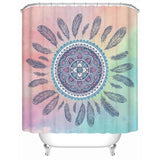 Mandala Pink and Blue Dreamcatcher Native American Design Shower Curtain