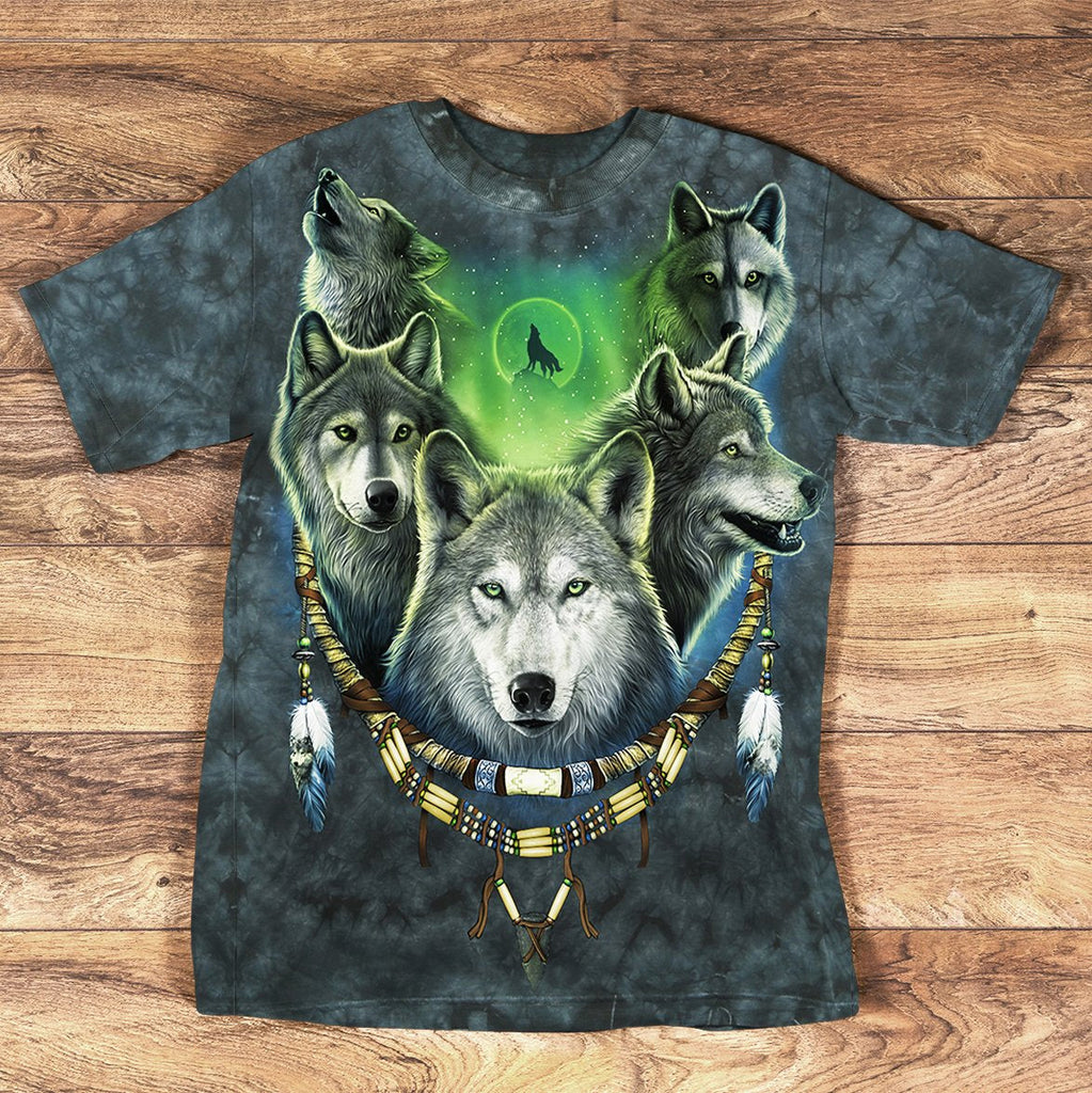 Wolf Pack Moon Light All Over 3D Tshirt