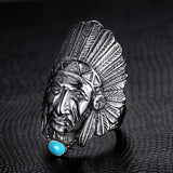 Native American Indian Rings Indian Chief Men