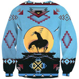 Trail Of Tear Native American Design 3D Blue Sweatshirt