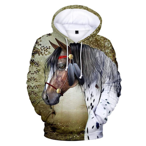 Warrior Horse Native American All Over Hoodie - Powwow Store