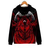 Red Wolf Moon Native American All Over Hoodie - Powwow Store