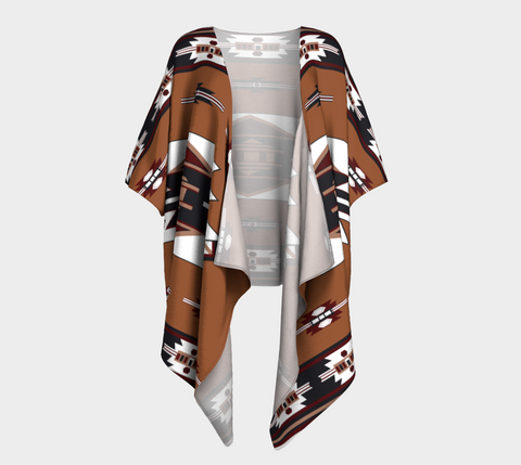 United Tribes Native American Draped Kimono