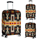 GB-NAT00062-01 Black Tribe Design Native American Luggage Covers