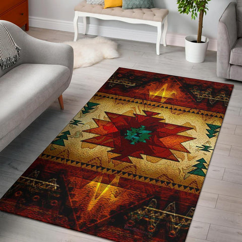 United Tribes Brown Design Native American Area Rug NO LINK