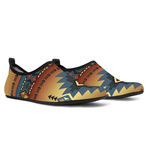 GB-NAT00057-01 Southwest Blue Symbol Native American Aqua Shoes