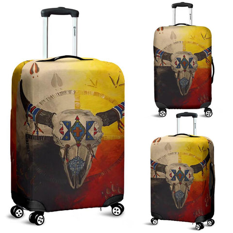 Native American Bison Skull Unique Luggage Covers