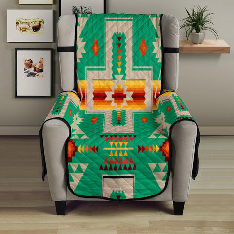 GB-NAT00062-08 Light Green Tribe Design 23" Chair Sofa Protector