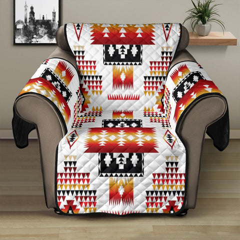 White Tribal Native American 28" Chair Sofa Protector
