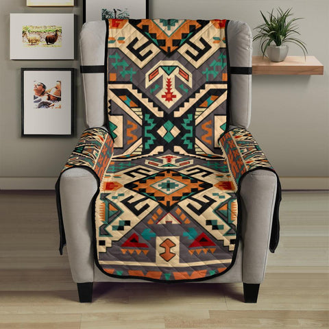 Orange Native Tribes Pattern Native American 23 Chair Sofa Protector