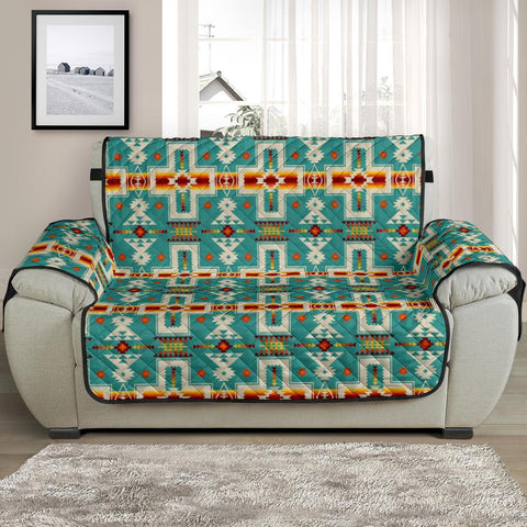 Native American Tribe Navy Pattern Chair Sofa Protector