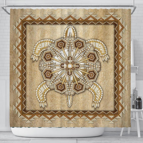 Turble Totem Native American Design Shower Curtain