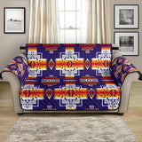 Purple Native Tribes Pattern Native American Chair Sofa Protector