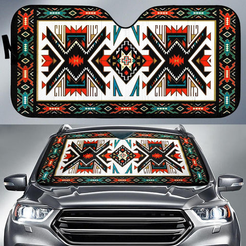 Tribal Colorful Pattern Native American Pride 3D Auto Sun Shades no link
