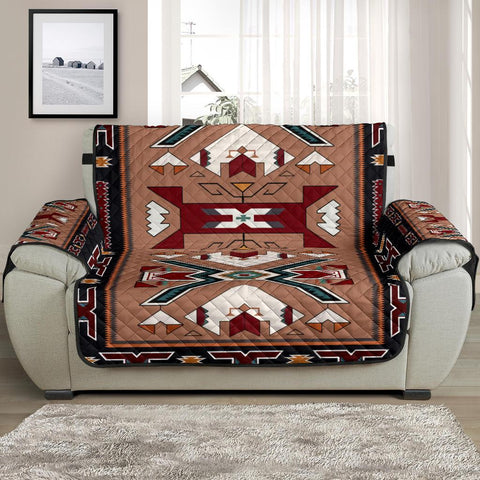 Orange Geometric Native American Chair Sofa Protector