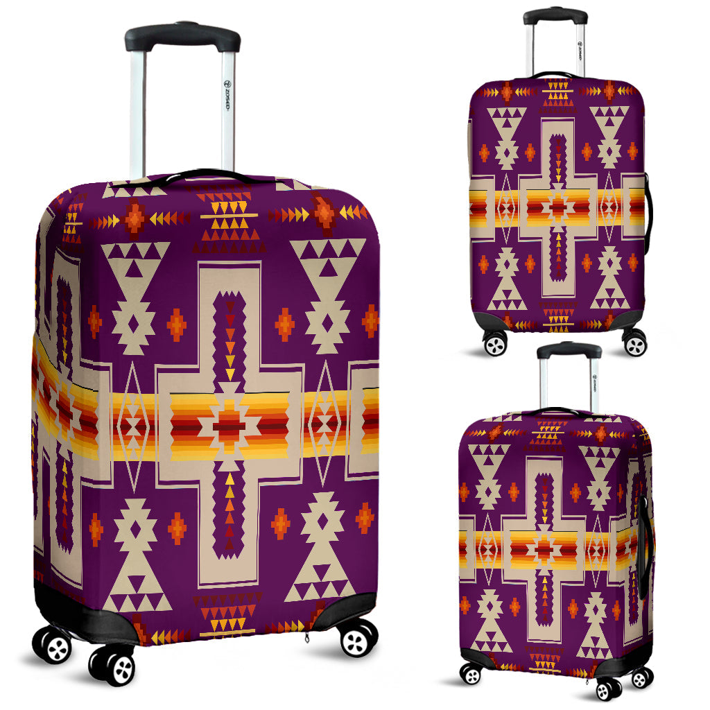 GB-NAT00062-09 Purple Tribe Design Native American Luggage Covers