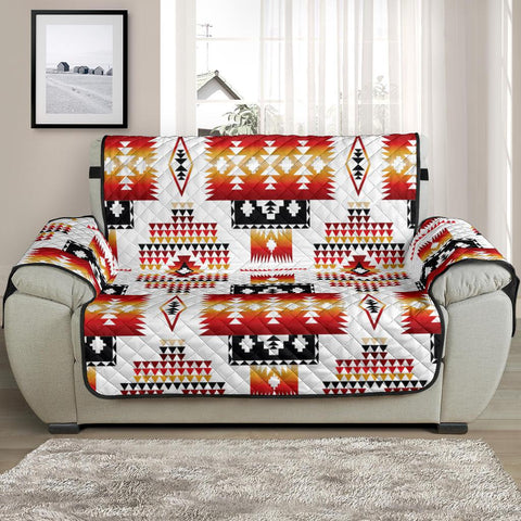 White Tribal Native American Chair Sofa Protector