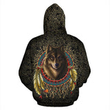 Wolf Warrior Dreamcatcher Native American Zipper Hoodie