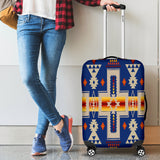 GB-NAT00062-04 Navy Tribe Design Native American Luggage Covers